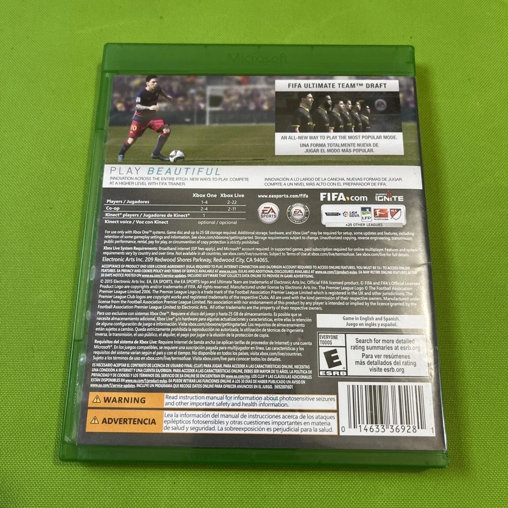 FIFA 16‎ Xbox One Soccer Video Game Complete CIB